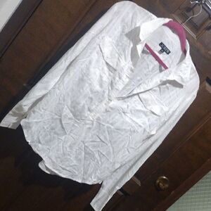 J. Crew White Button-Up Blouse
